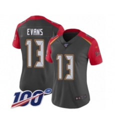 Women's Tampa Bay Buccaneers #13 Mike Evans Limited Gray Inverted Legend 100th Season Football Jersey Women's Tampa Bay Buccaneers #13 Mike Evans Limited Gray Inverted Legend 100th Season Football Jersey