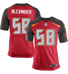 Men's Nike Tampa Bay Buccaneers #58 Kwon Alexander Elite Red Team Color NFL Jersey