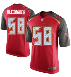 Men's Nike Tampa Bay Buccaneers #58 Kwon Alexander Game Red Team Color NFL Jersey