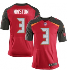 Men's Nike Tampa Bay Buccaneers #3 Jameis Winston Elite Red Team Color NFL Jersey