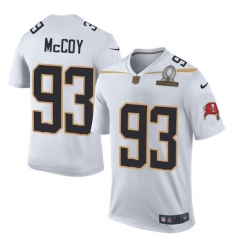 Men's Nike Tampa Bay Buccaneers #93 Gerald McCoy Elite White Team Rice 2016 Pro Bowl NFL Jersey