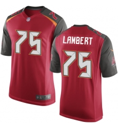 Men's Nike Tampa Bay Buccaneers #75 Davonte Lambert Game Red Team Color NFL Jersey