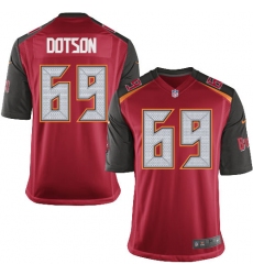 Men's Nike Tampa Bay Buccaneers #69 Demar Dotson Game Red Team Color NFL Jersey