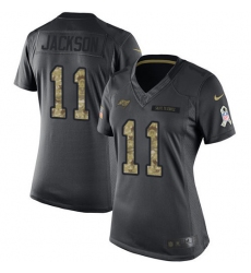Women's Nike Tampa Bay Buccaneers #11 DeSean Jackson Limited Black 2016 Salute to Service NFL Jersey