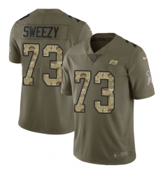 Youth Nike Tampa Bay Buccaneers #73 J. R. Sweezy Limited Olive/Camo 2017 Salute to Service NFL Jersey