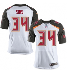 Men's Nike Tampa Bay Buccaneers #34 Charles Sims Elite White NFL Jersey