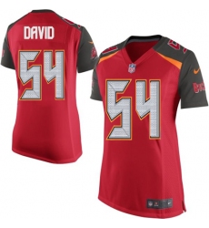 Women's Nike Tampa Bay Buccaneers #54 Lavonte David Game Red Team Color NFL Jersey