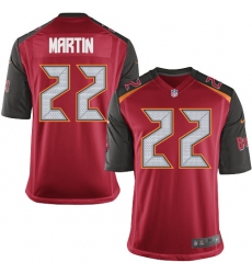 Men's Nike Tampa Bay Buccaneers #22 Doug Martin Game Red Team Color NFL Jersey