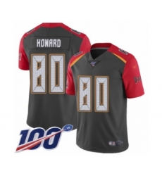 Youth Tampa Bay Buccaneers #80 O. J. Howard Limited Gray Inverted Legend 100th Season Football Jersey