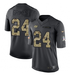 Youth Nike Tampa Bay Buccaneers #24 Brent Grimes Limited Black 2016 Salute to Service NFL Jersey