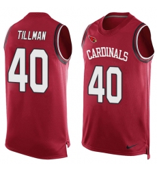Men's Nike Arizona Cardinals #40 Pat Tillman Limited Red Player Name & Number Tank Top NFL Jersey
