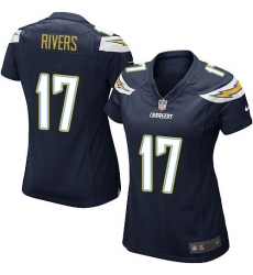 Women's Nike Los Angeles Chargers #17 Philip Rivers Game Navy Blue Team Color NFL Jersey