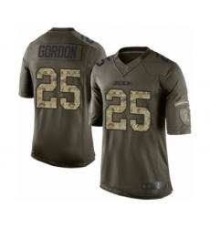 Youth Los Angeles Chargers #25 Melvin Gordon Elite Green Salute to Service Football Jersey