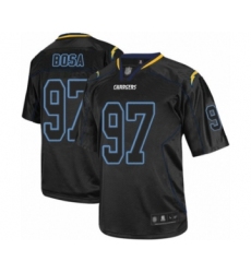 Men's Los Angeles Chargers #97 Joey Bosa Elite Lights Out Black Football Jersey