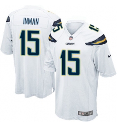 Men's Nike Los Angeles Chargers #15 Dontrelle Inman Game White NFL Jersey