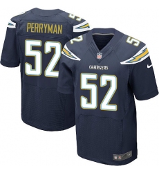 Men's Nike Los Angeles Chargers #52 Denzel Perryman Elite Navy Blue Team Color NFL Jersey