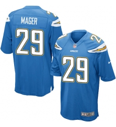 Men's Nike Los Angeles Chargers #29 Craig Mager Game Electric Blue Alternate NFL Jersey