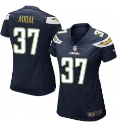 Women's Nike Los Angeles Chargers #37 Jahleel Addae Game Navy Blue Team Color NFL Jersey