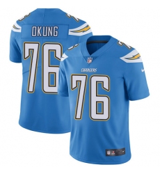 Youth Nike Los Angeles Chargers #76 Russell Okung Electric Blue Alternate Vapor Untouchable Limited Player NFL Jersey