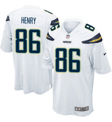 Men's Nike Los Angeles Chargers #86 Hunter Henry Game White NFL Jersey