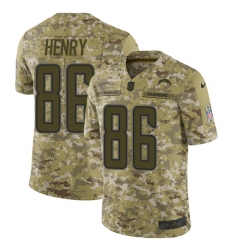 Youth Nike Los Angeles Chargers #86 Hunter Henry Limited Camo 2018 Salute to Service NFL Jersey