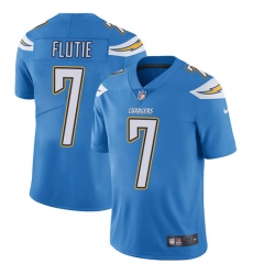 Men's Nike Los Angeles Chargers #7 Doug Flutie Electric Blue Alternate Vapor Untouchable Limited Player NFL Jersey