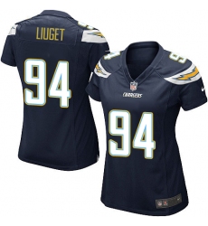 Women's Nike Los Angeles Chargers #94 Corey Liuget Game Navy Blue Team Color NFL Jersey