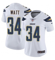 Women's Nike Los Angeles Chargers #34 Derek Watt White Vapor Untouchable Limited Player NFL Jersey