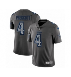 Men's Dallas Cowboys #4 Dak Prescott Limited Gray Static Fashion Limited Football Jersey