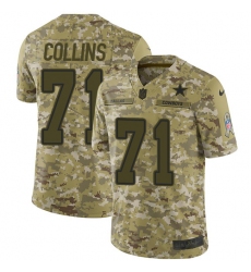Men's Nike Dallas Cowboys #71 La'el Collins Limited Camo 2018 Salute to Service NFL Jersey