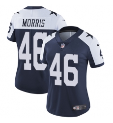 Women's Nike Dallas Cowboys #46 Alfred Morris Elite Navy Blue Throwback Alternate NFL Jersey