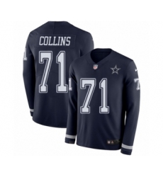 Youth Nike Dallas Cowboys #71 La'el Collins Limited Navy Blue Therma Long Sleeve NFL Jersey