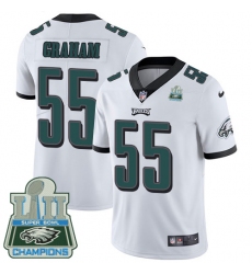 Men's Nike Philadelphia Eagles #55 Brandon Graham White Vapor Untouchable Limited Player Super Bowl LII Champions NFL Jersey