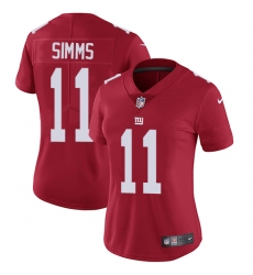 Women's Nike New York Giants #11 Phil Simms Elite Red Alternate NFL Jersey