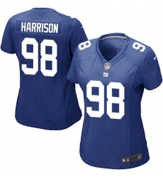 Women's Nike New York Giants #98 Damon Harrison Game Royal Blue Team Color NFL Jersey