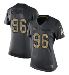 Women's Nike New York Giants #96 Jay Bromley Limited Black 2016 Salute to Service NFL Jersey