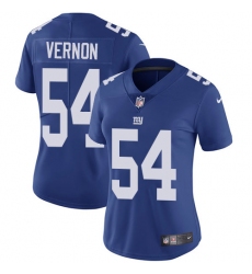 Women's Nike New York Giants #54 Olivier Vernon Royal Blue Team Color Vapor Untouchable Limited Player NFL Jersey