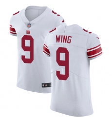 Men's Nike New York Giants #9 Brad Wing White Vapor Untouchable Elite Player NFL Jersey