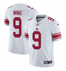 Men's Nike New York Giants #9 Brad Wing White Vapor Untouchable Limited Player NFL Jersey
