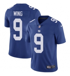Youth Nike New York Giants #9 Brad Wing Royal Blue Team Color Vapor Untouchable Limited Player NFL Jersey