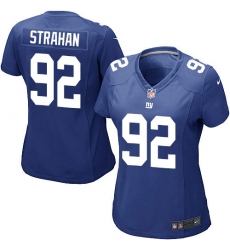 Women's Nike New York Giants #92 Michael Strahan Game Royal Blue Team Color NFL Jersey