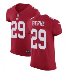 Men's Nike New York Giants #29 Nat Berhe Red Alternate Vapor Untouchable Elite Player NFL Jersey