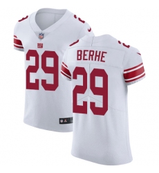 Men's Nike New York Giants #29 Nat Berhe White Vapor Untouchable Elite Player NFL Jersey