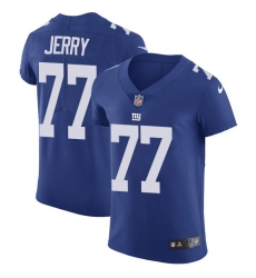 Men's Nike New York Giants #77 John Jerry Elite Royal Blue Team Color NFL Jersey