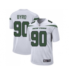 Men's New York Jets #90 Dennis Byrd Game White Football Jersey