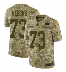 Men's Nike New York Jets #73 Joe Klecko Limited Camo 2018 Salute to Service NFL Jersey