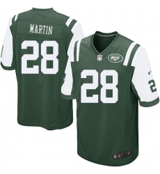 Men's Nike New York Jets #28 Curtis Martin Game Green Team Color NFL Jersey