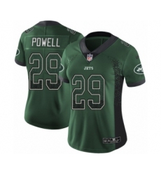 Women's Nike New York Jets #29 Bilal Powell Limited Green Therma Long Sleeve NFL Jersey