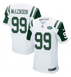 Men's Nike New York Jets #99 Steve McLendon Elite White NFL Jersey