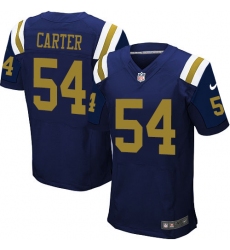 Men's Nike New York Jets #54 Bruce Carter Elite Navy Blue Alternate NFL Jersey